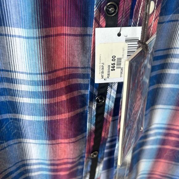 Rock and Roll Denim - Western Slim Fit Plaid Long Sleeve Snap Shirt - Picture 8 of 8